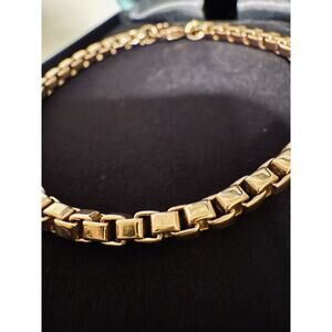 Tiffany & Co 18k Rose Gold Venetian Box Link Bracelet - Fits Up To 7.25” 20.78g